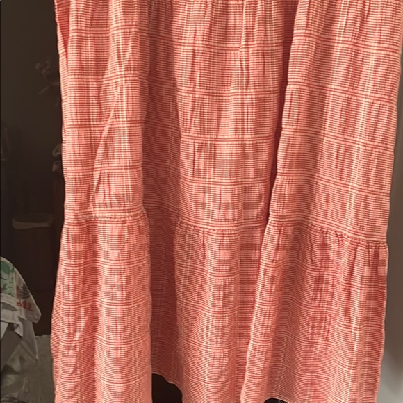 Max Studio Red and White Tiered Maxi Skirt - Picture 3 of 5